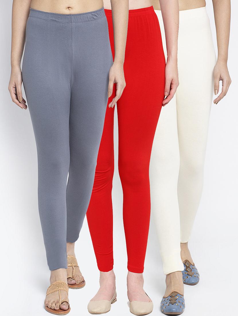 pack of 3 solid leggings - 19776464 - Zoom Image - 0