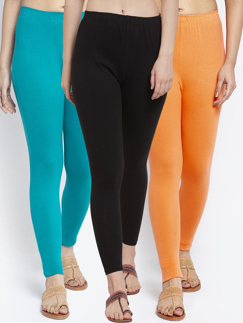 pack of 3 solid leggings - 19776527 -  Zoom Image - 0