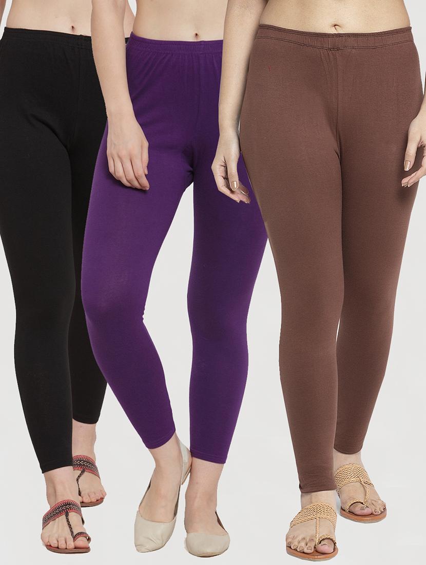 pack of 3 solid leggings - 19776532 - Zoom Image - 0