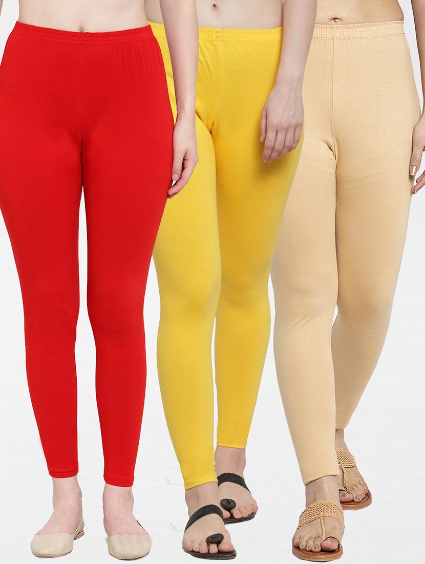 pack of 3 solid leggings - 19776545 -  Zoom Image - 0