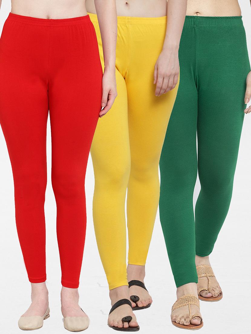 pack of 3 solid leggings - 19776551 -  Zoom Image - 0