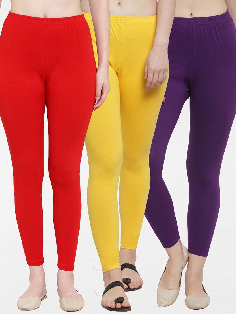 pack of 3 solid leggings - 19776562 -  Zoom Image - 0