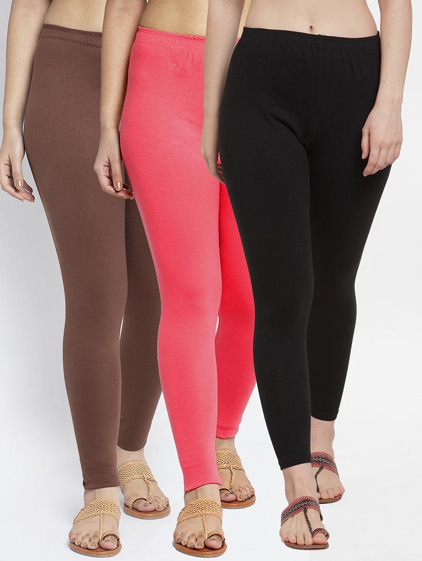 pack of 3 solid leggings - 19776568 - Zoom Image - 0