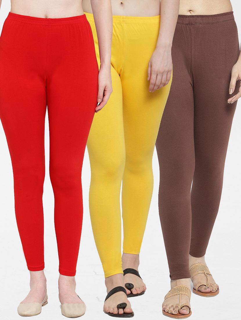 pack of 3 solid leggings - 19776569 -  Zoom Image - 0