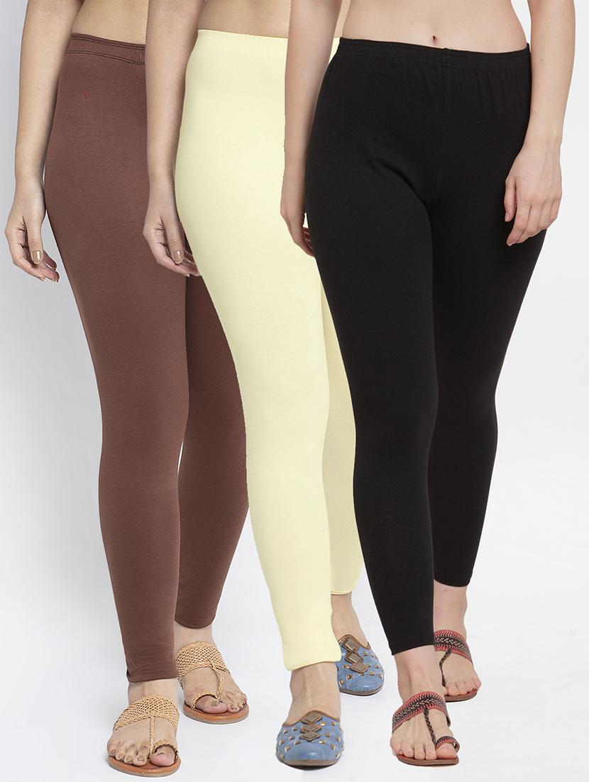 pack of 3 solid leggings - 19776575 - Zoom Image - 0