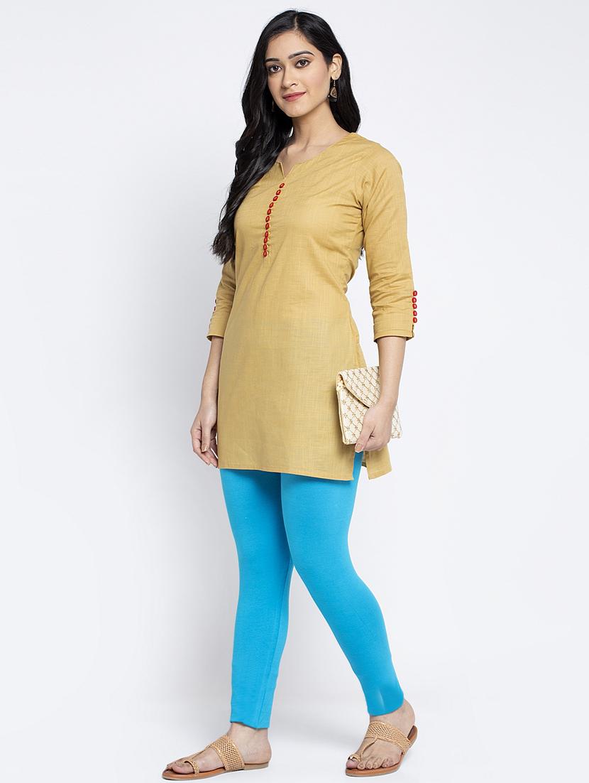 pack of 3 solid ankle length leggings - 19776597 - Standard Image - 5