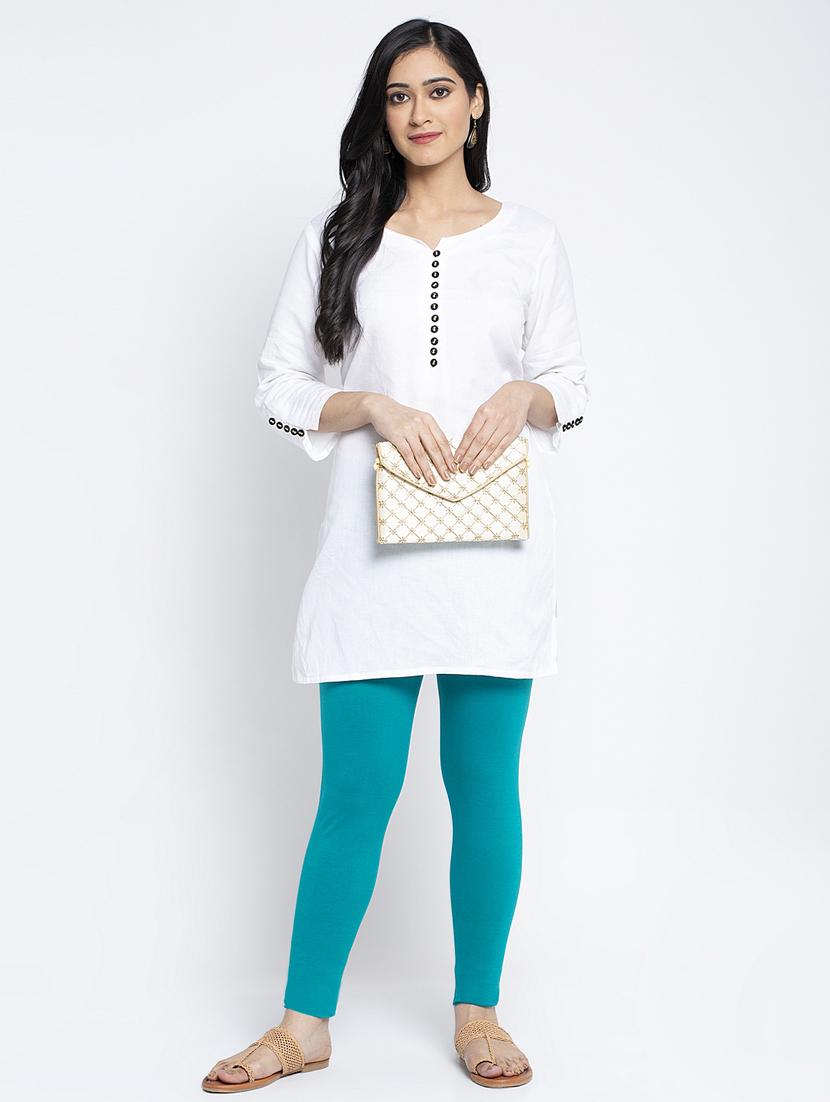 pack of 3 solid ankle length leggings - 19776619 - Standard Image - 5