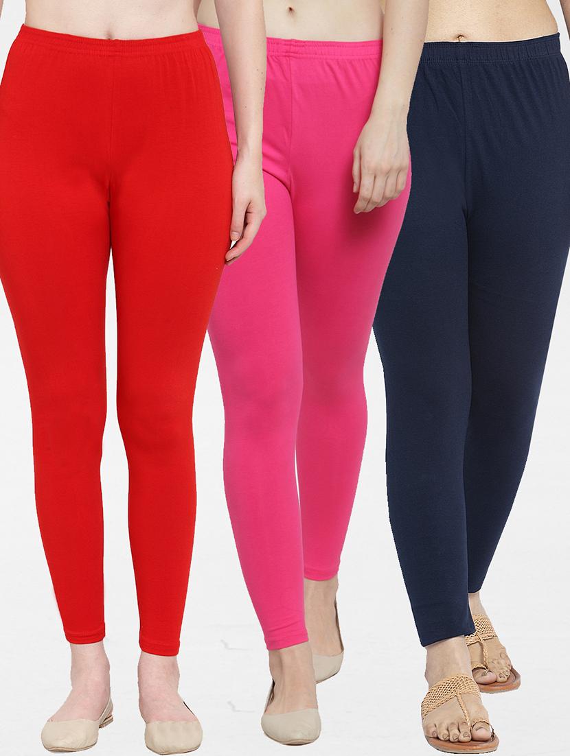 pack of 3 solid leggings - 19776644 -  Zoom Image - 0