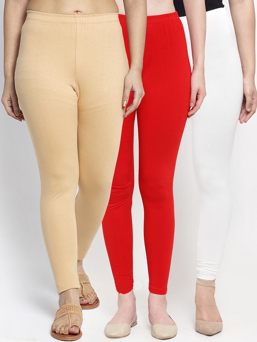 pack of 3 solid leggings - 19776648 -  Zoom Image - 0