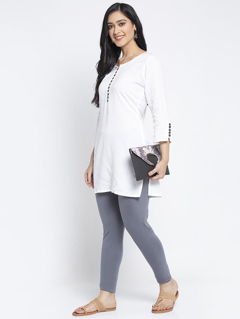 pack of 3 solid ankle length leggings - 19776671 - Standard Image - 5