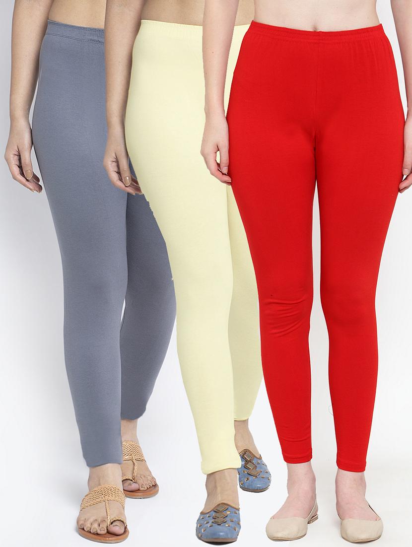 pack of 3 solid leggings - 19776690 -  Zoom Image - 0