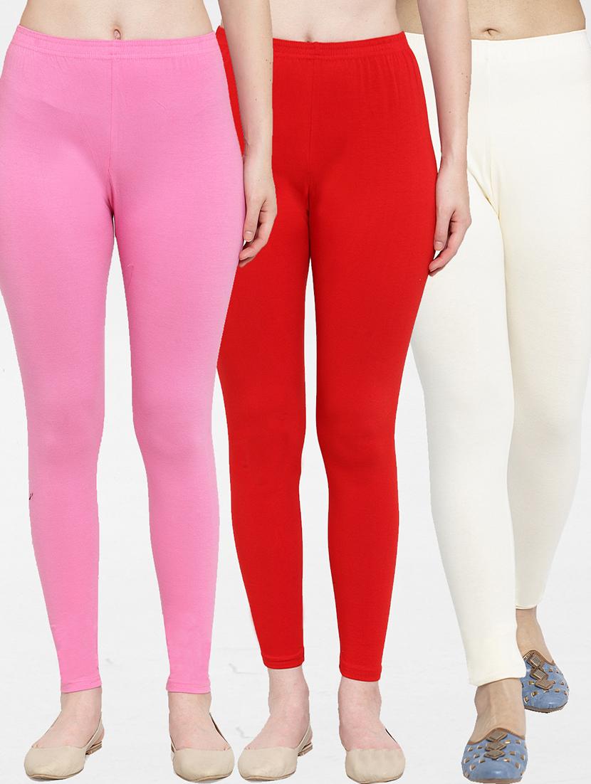 pack of 3 solid leggings - 19776863 - Zoom Image - 0