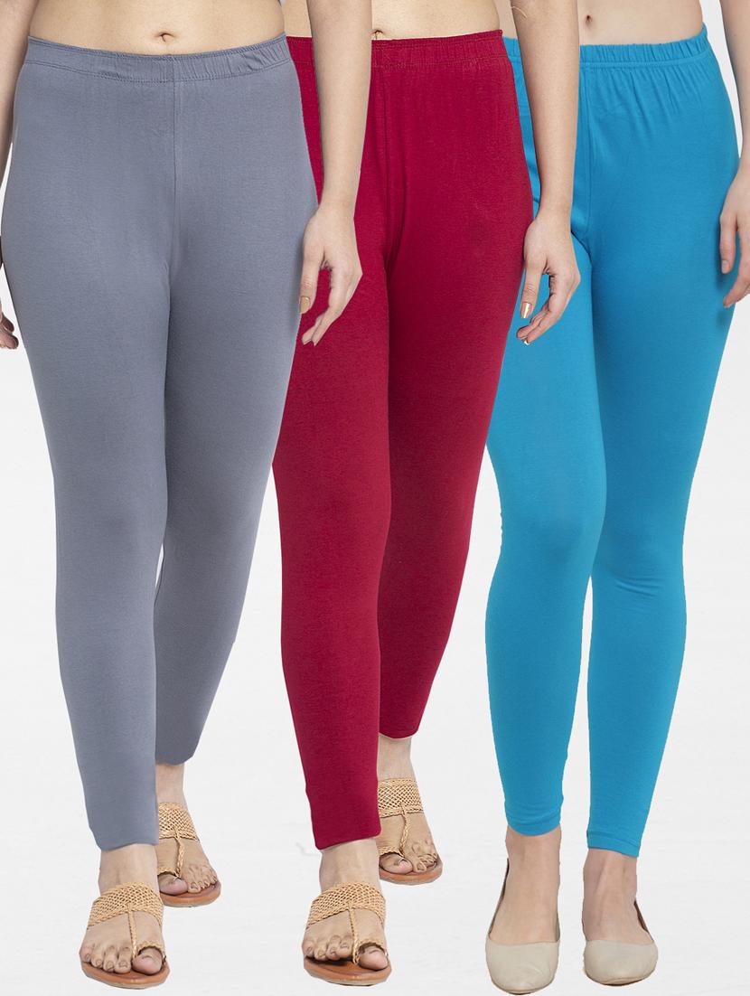 pack of 3 solid leggings - 19777270 -  Zoom Image - 0