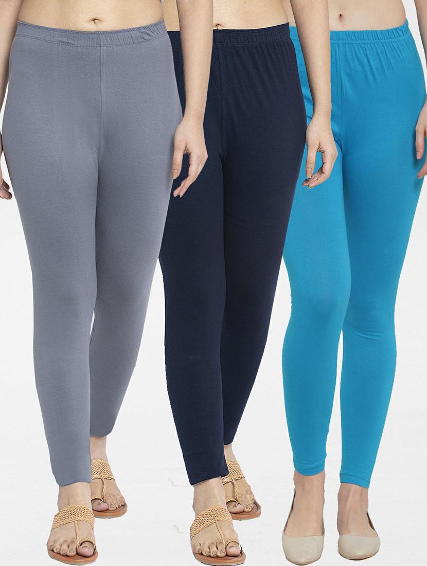pack of 3 solid leggings - 19777320 -  Zoom Image - 0