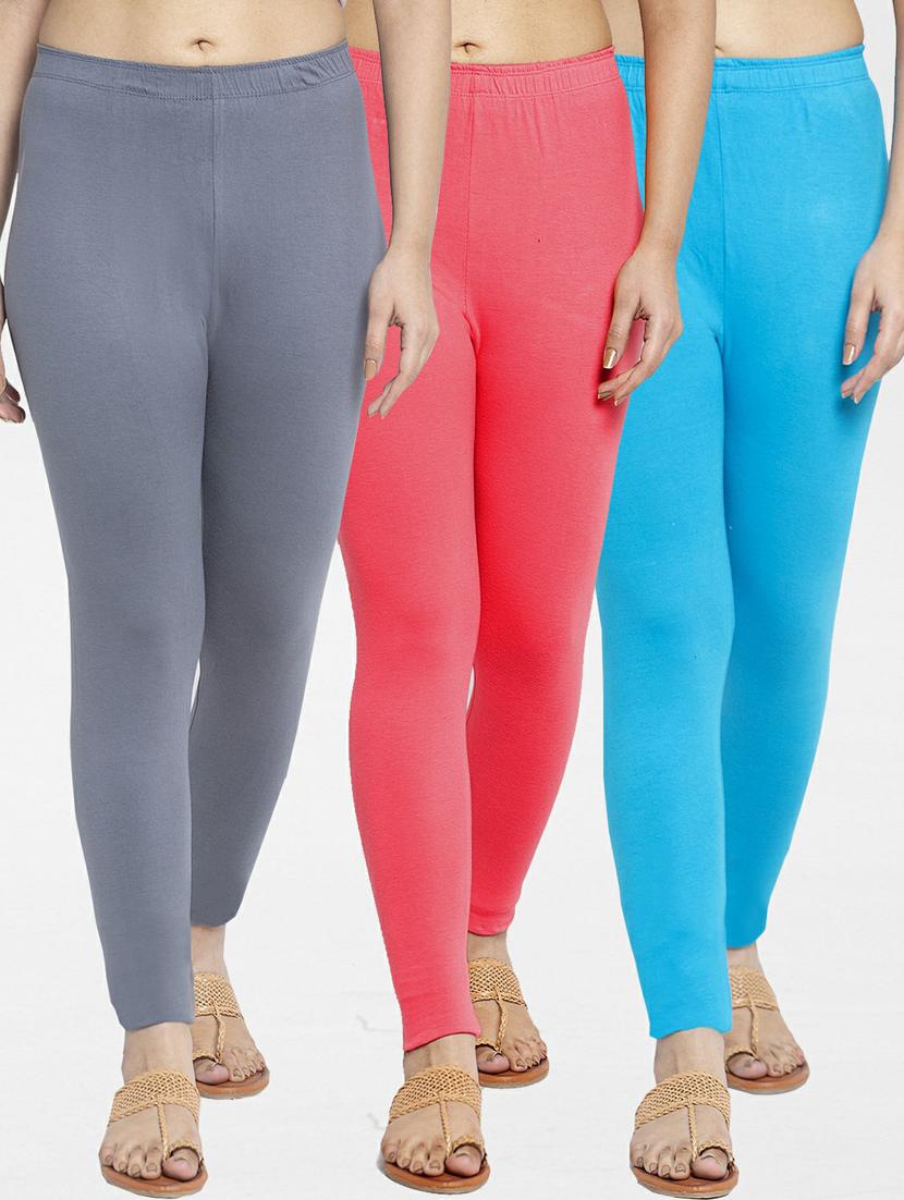pack of 3 solid leggings - 19777367 - Zoom Image - 0