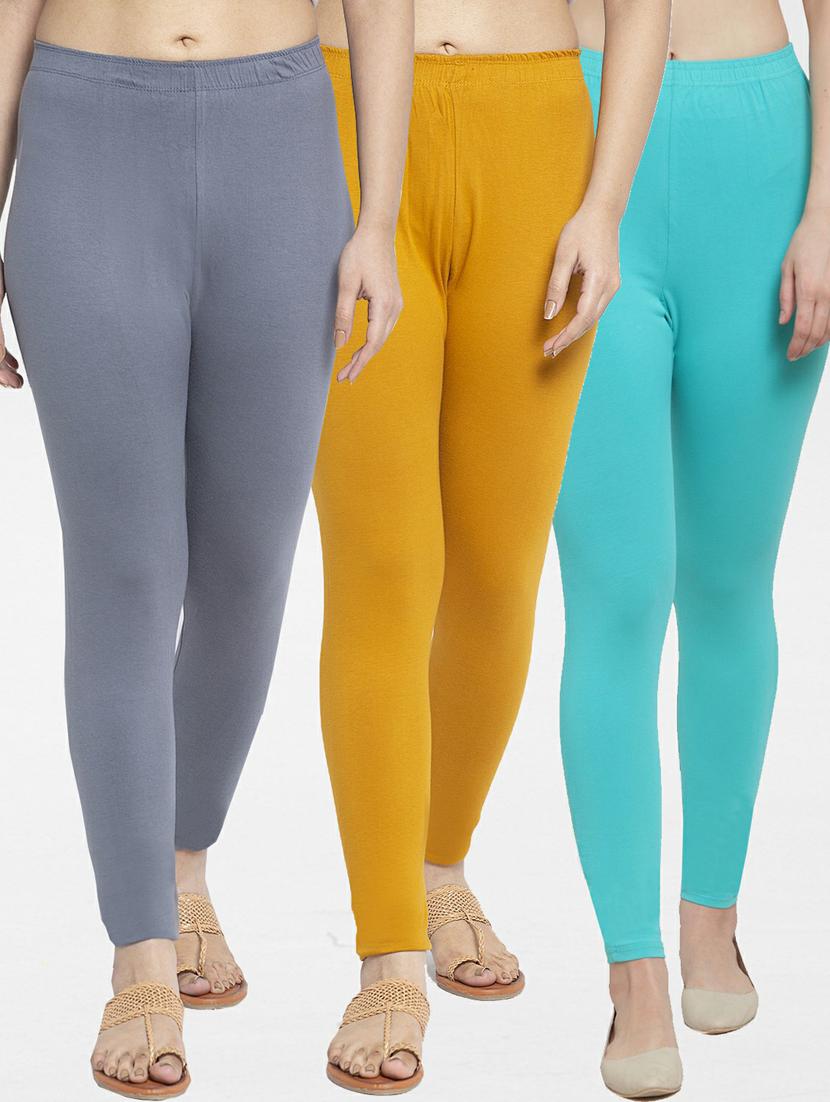 pack of 3 solid leggings - 19777372 - Zoom Image - 0