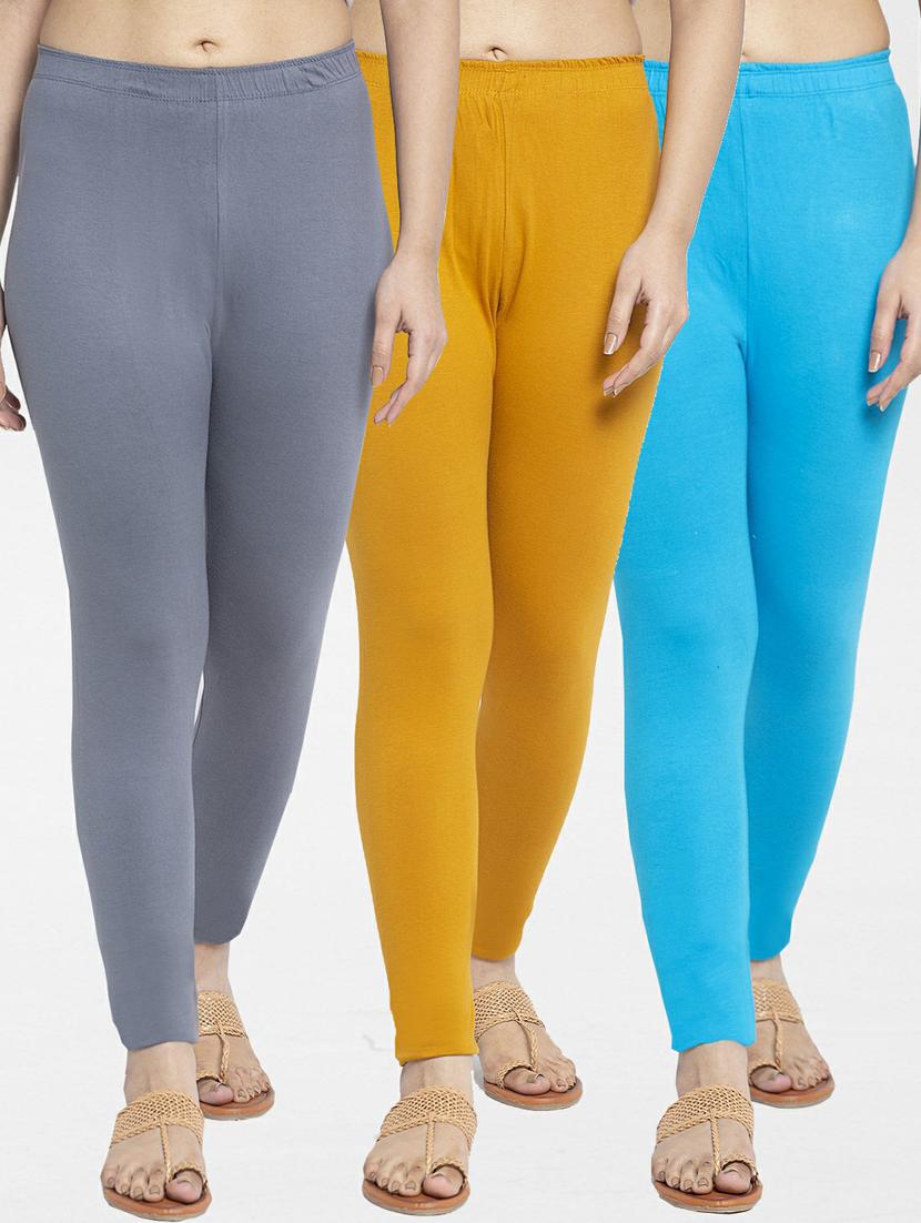 pack of 3 solid leggings - 19777380 -  Zoom Image - 0