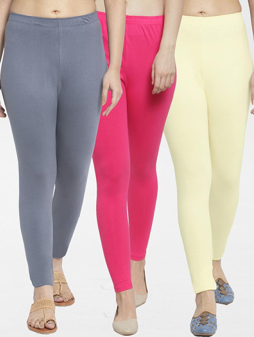 pack of 3 solid leggings - 19777386 - Zoom Image - 0