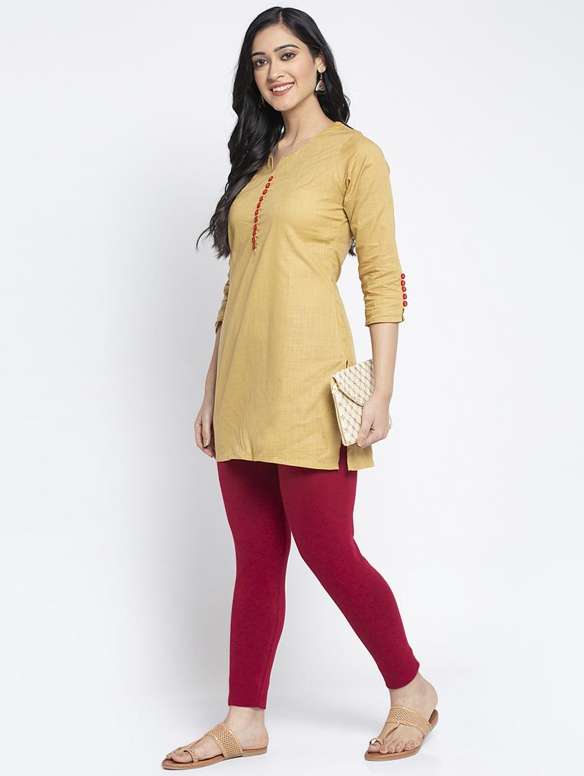 pack of 3 solid ankle length leggings - 19777426 - Standard Image - 5