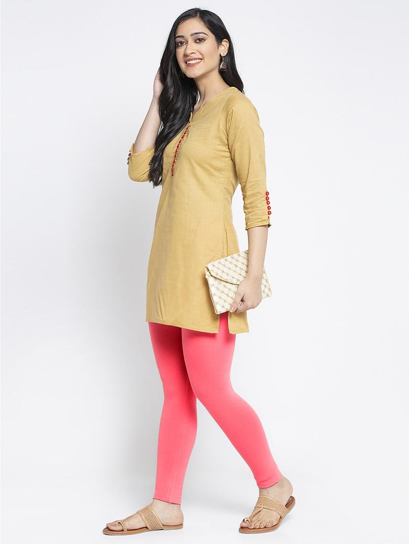 pack of 3 solid ankle length leggings - 19777439 - Standard Image - 5