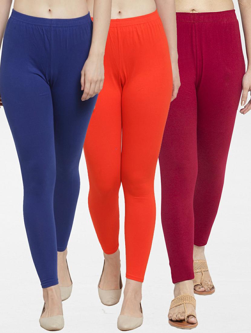 pack of 3 solid leggings - 19777486 -  Zoom Image - 0