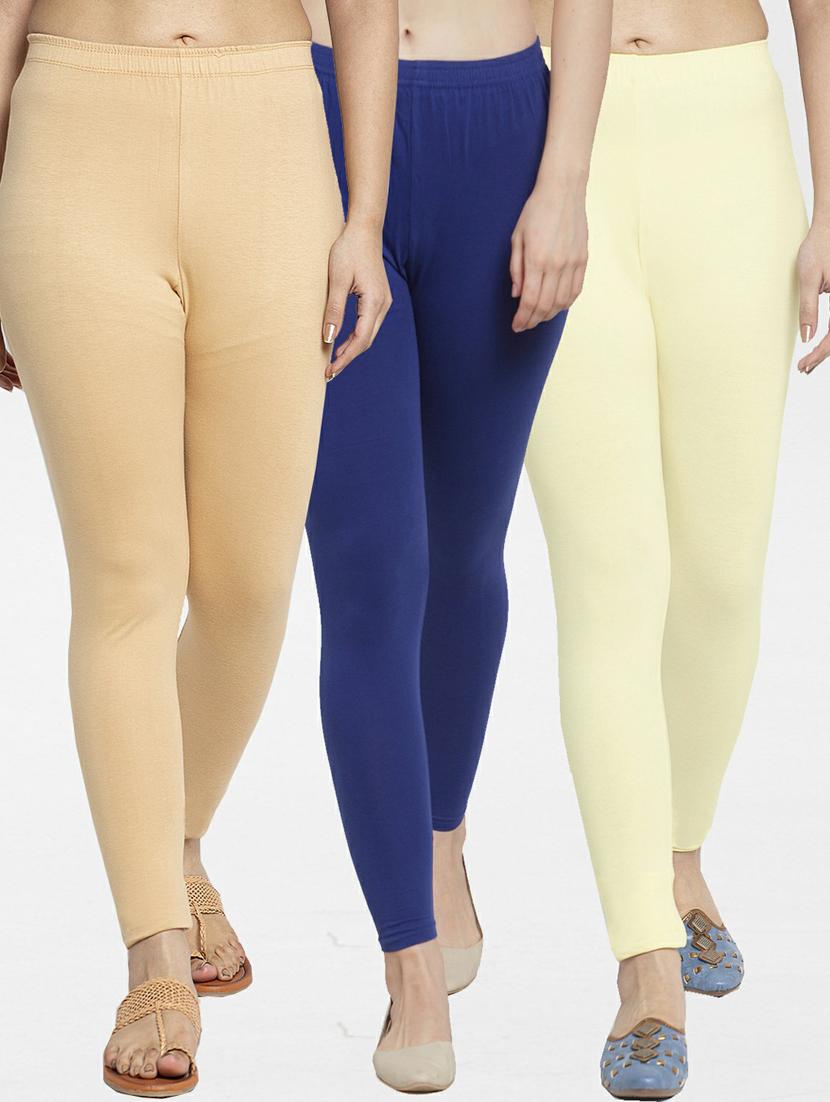 pack of 3 solid leggings - 19777531 -  Zoom Image - 0