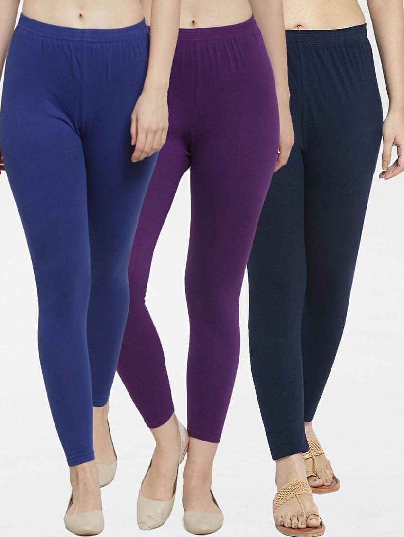 pack of 3 solid leggings - 19777627 -  Zoom Image - 0