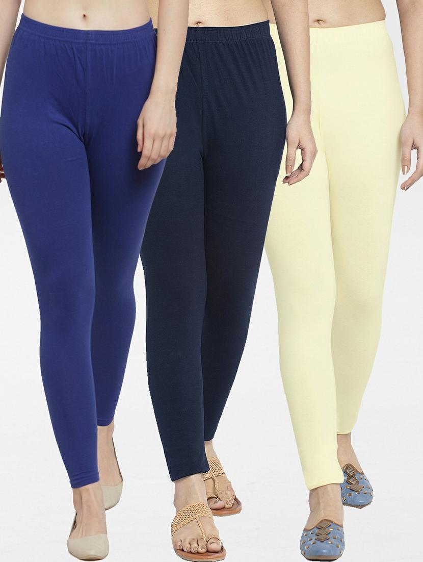 pack of 3 solid leggings - 19777656 -  Zoom Image - 0