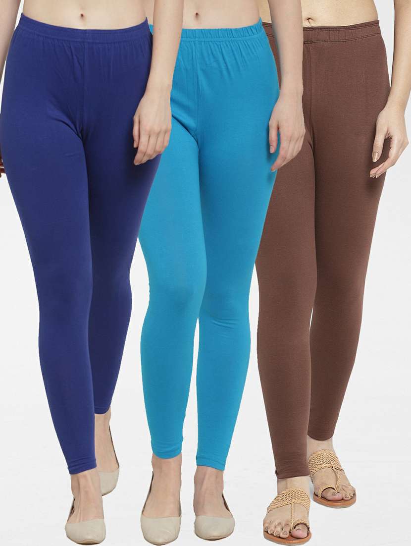 pack of 3 solid leggings - 19777661 -  Zoom Image - 0