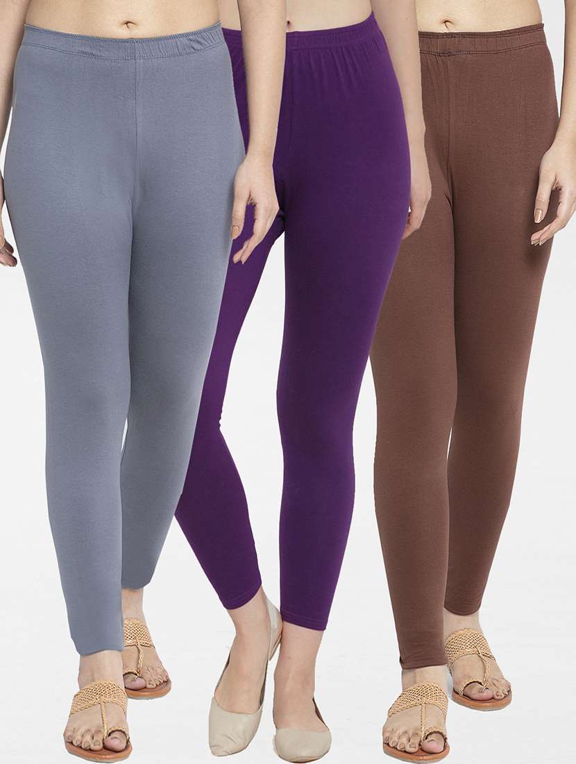 pack of 3 solid leggings 