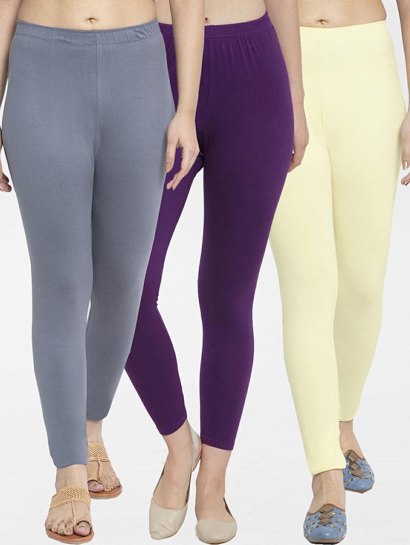 pack of 3 solid leggings - 19777681 - Zoom Image - 0