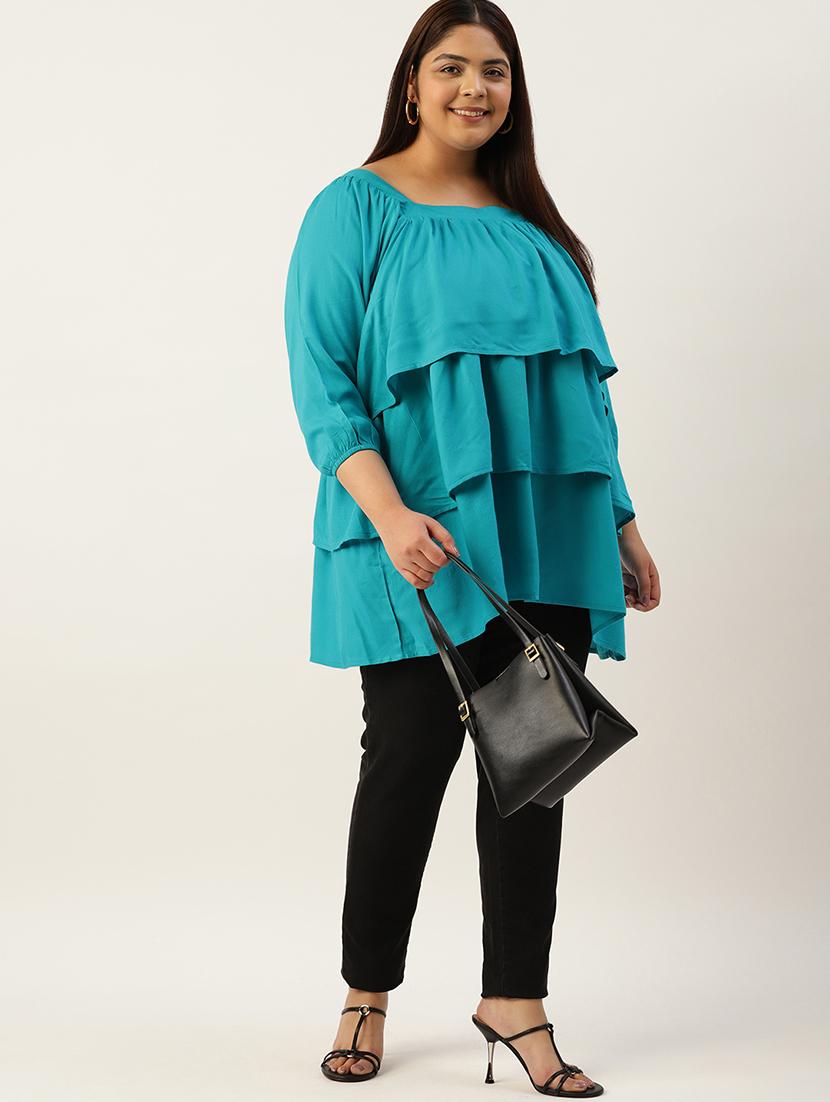 women's layered square neck top - 19777750 - Standard Image - 3