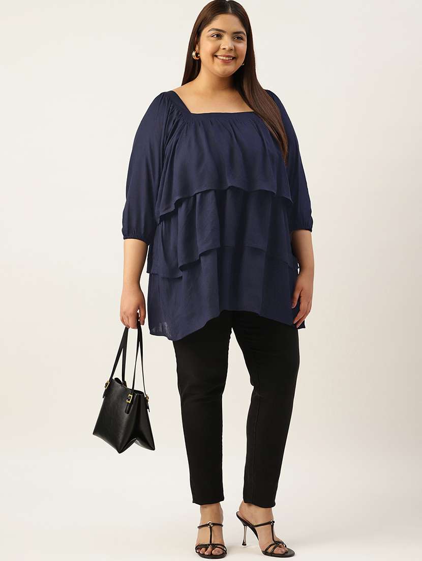 women's layered square neck top - 19777756 -  Standard Image - 3