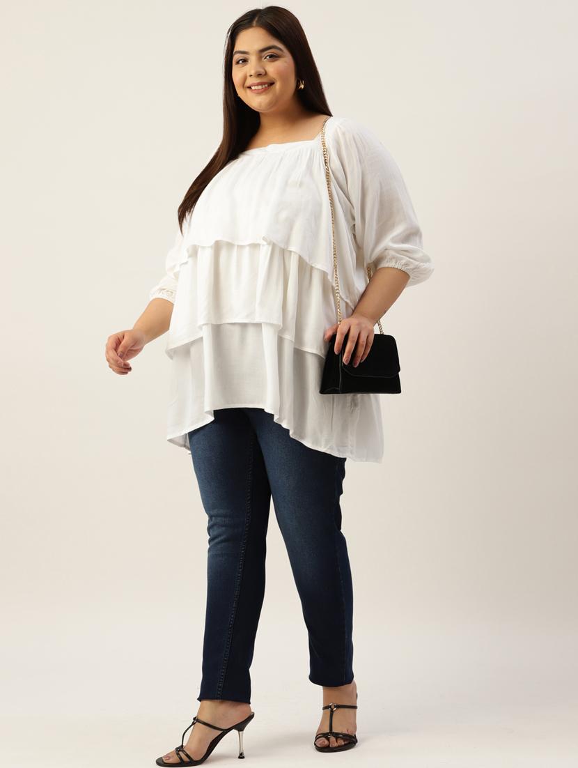 women's layered square neck top - 19777757 - Standard Image - 3