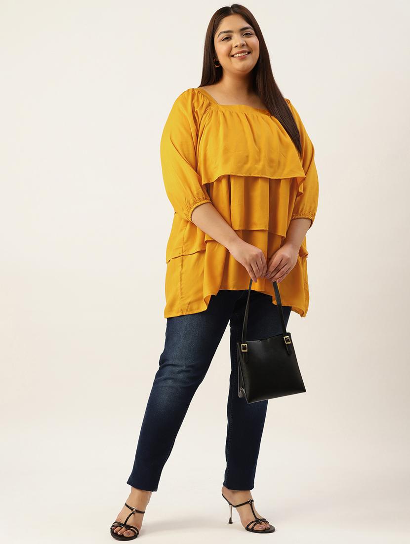 women's layered square neck top - 19777758 - Standard Image - 3