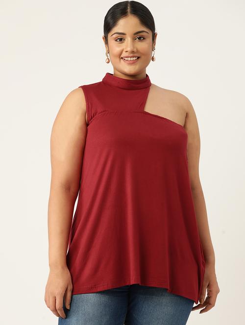 women's a line single shoulder top - 19777875 - Standard Image - 0