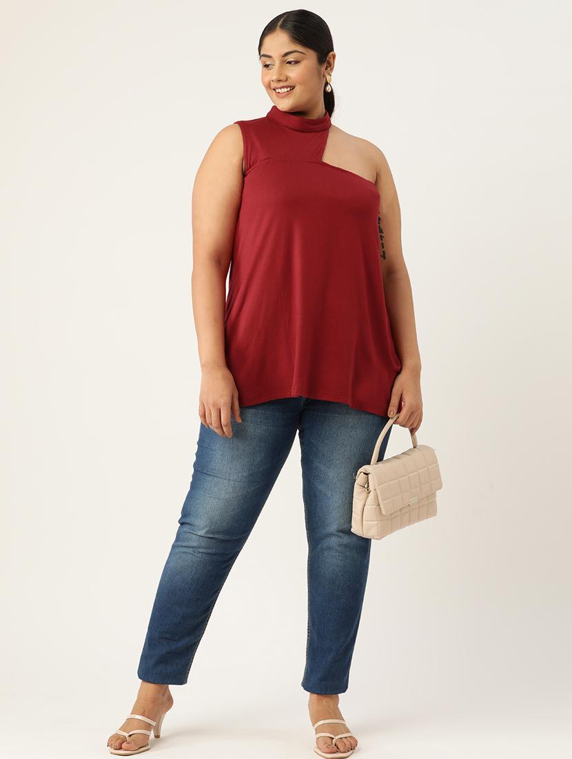 women's a line single shoulder top - 19777875 - Standard Image - 3