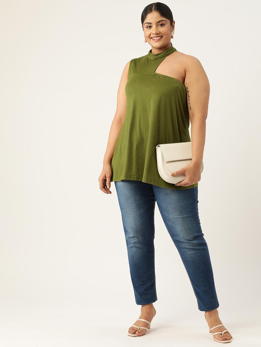 women's a line single shoulder top - 19777876 - Standard Image - 3
