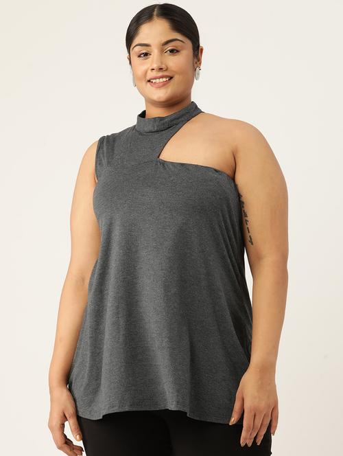 women's a line single shoulder top - 19777877 - Standard Image - 0