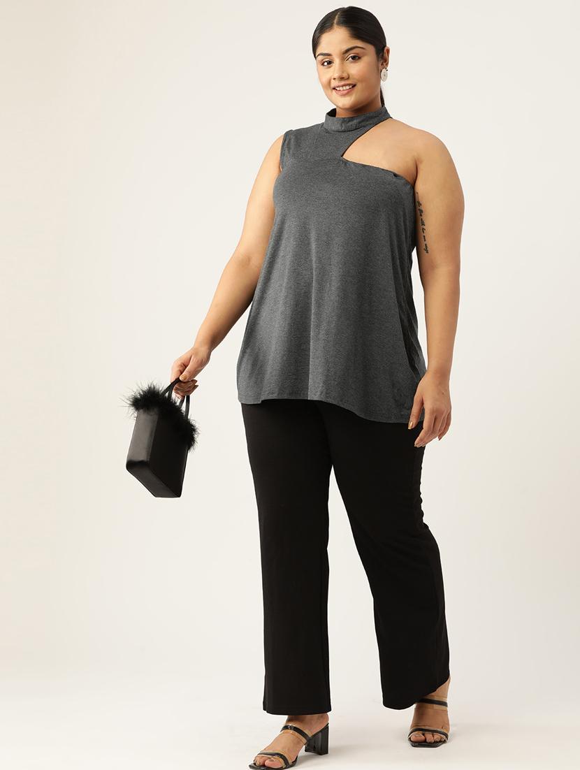 women's a line single shoulder top - 19777877 - Standard Image - 3