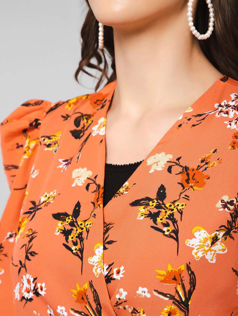 orange printed shrugs - 19777884 -  Standard Image - 5