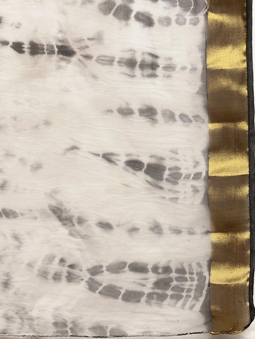 tie & dye saree set with blouse - 19777902 - Standard Image - 5