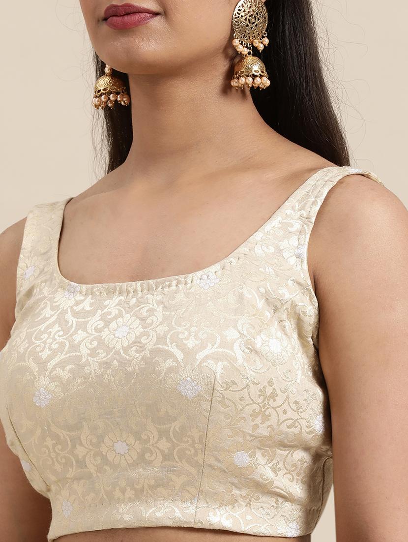 zari work saree with blouse - 19777908 - Standard Image - 3