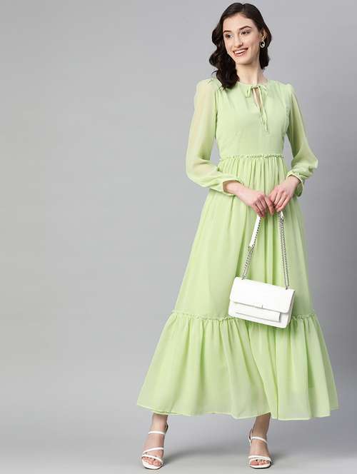 women's tiered dress solid dress - 19777994 - Standard Image - 0