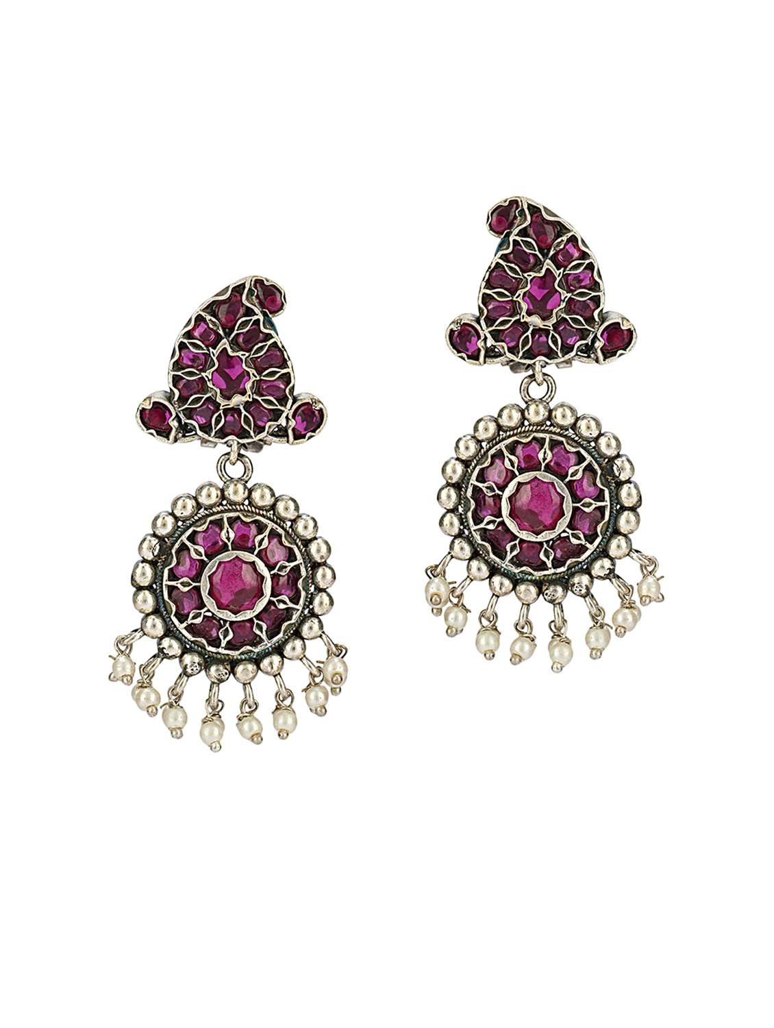 multi colored brass necklaces and earring set - 19778634 -  Standard Image - 3