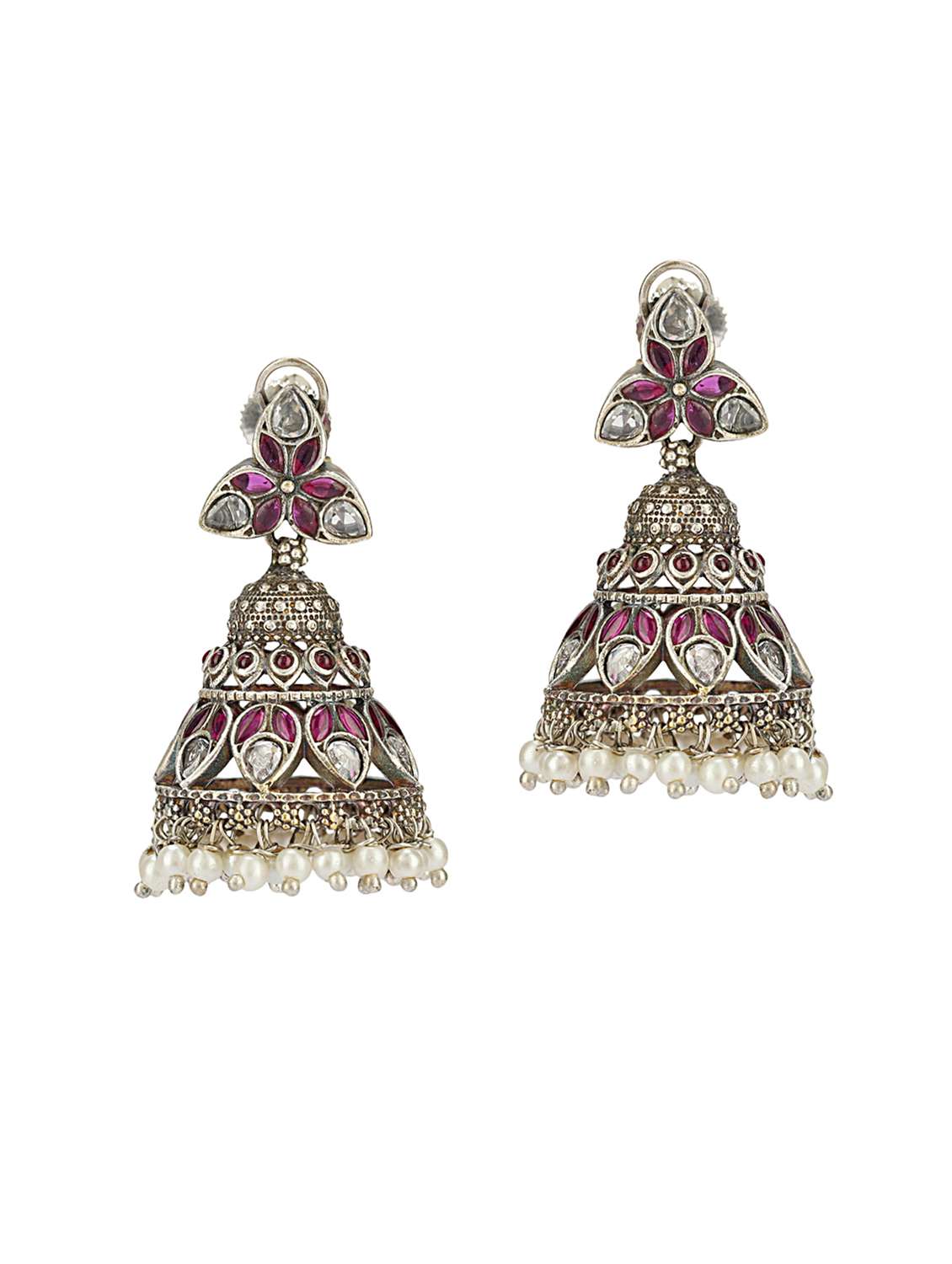 multi colored brass necklaces and earring set - 19778637 -  Standard Image - 3