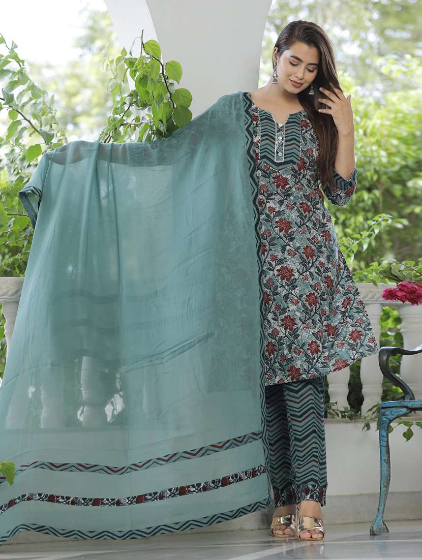 printed kurta pant set - 19778773 - Zoom Image - 0