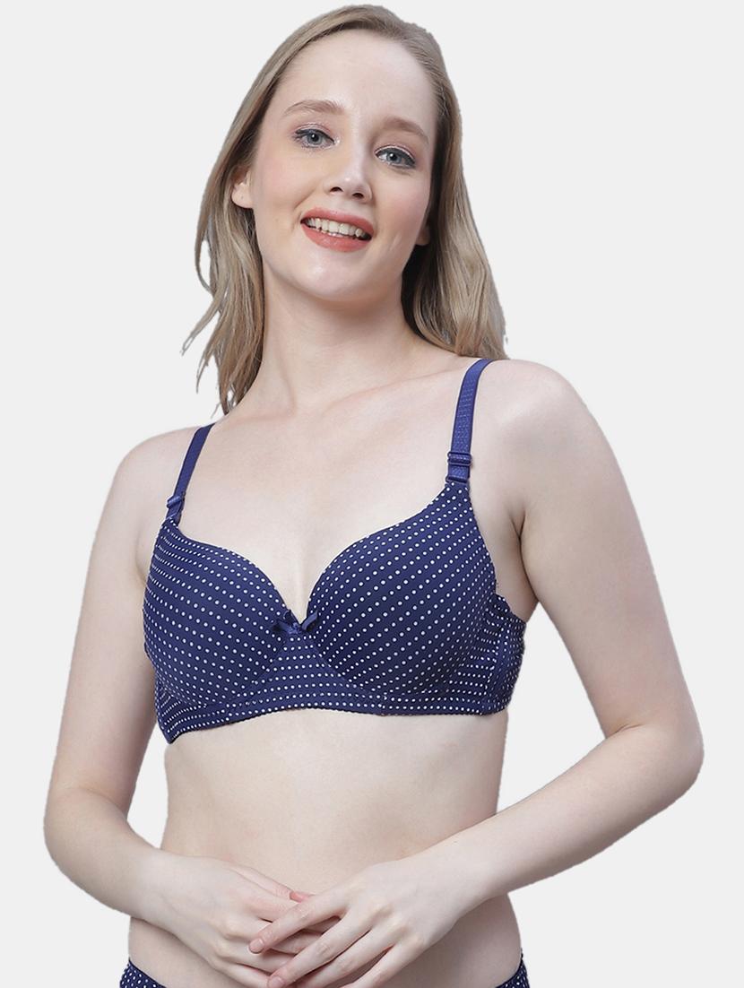 blue poly spandex tshirt bra - 19778998 -  Zoom Image - 0