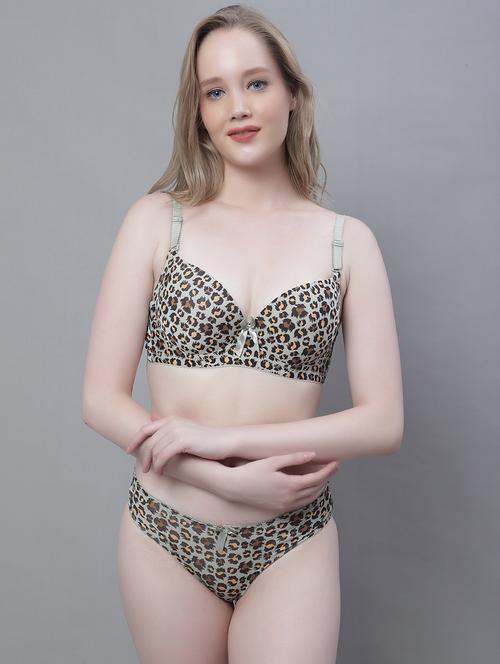 green poly spandex bras and panty set - 19779008 -  Standard Image - 0