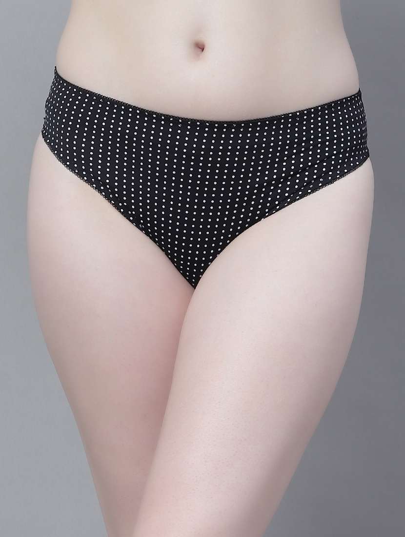 black poly spandex bikini panty